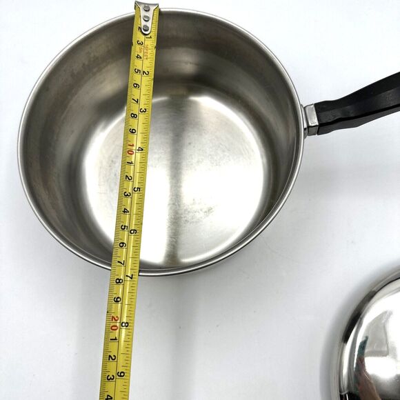 FARBERWARE 2 Qt Saucepan Pot Handle With Lid Aluminum Clad Stainless USA - Picture 8 of 11